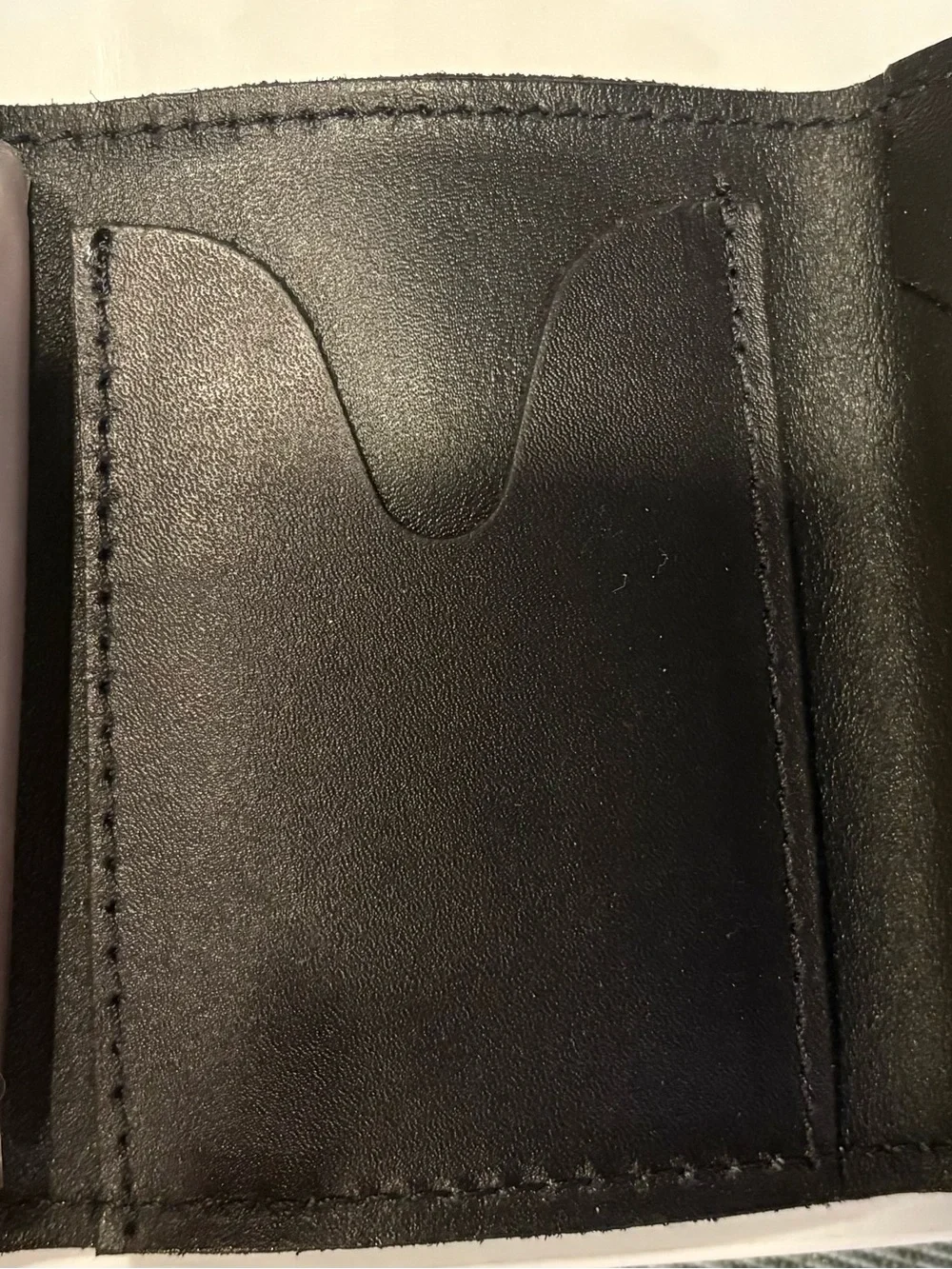 Men's Black Biker Trifold Wallet with Skull & Eagle Designs